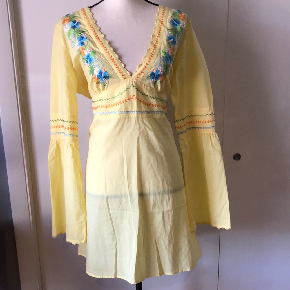 Tommy Bahama Bo ho, embroidered cotton beach cover-up dress NWT